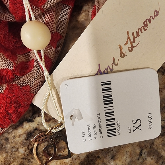 For Love And Lemons Red Floral Lace Dress XS NEW WITH TAGS - Picture 9 of 10